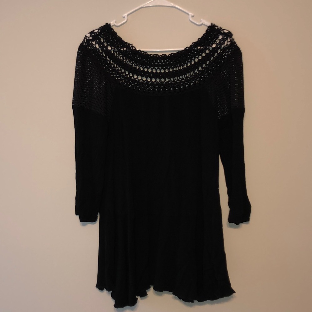 Black off the shoulder dress